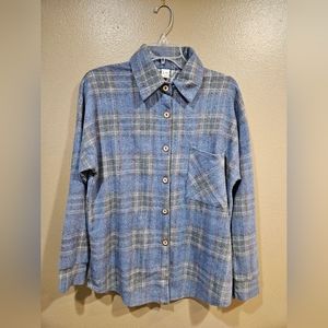Baby Blanket Soft Button Up Plaid Flannel